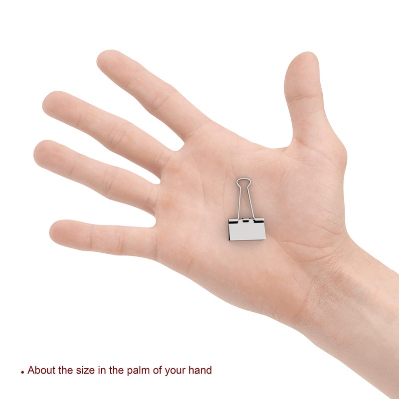 Nctinystore Binder Clips Small Metal Clamp 0.75 inch / 19 mm (Silver, 40 PCS) - Image 3